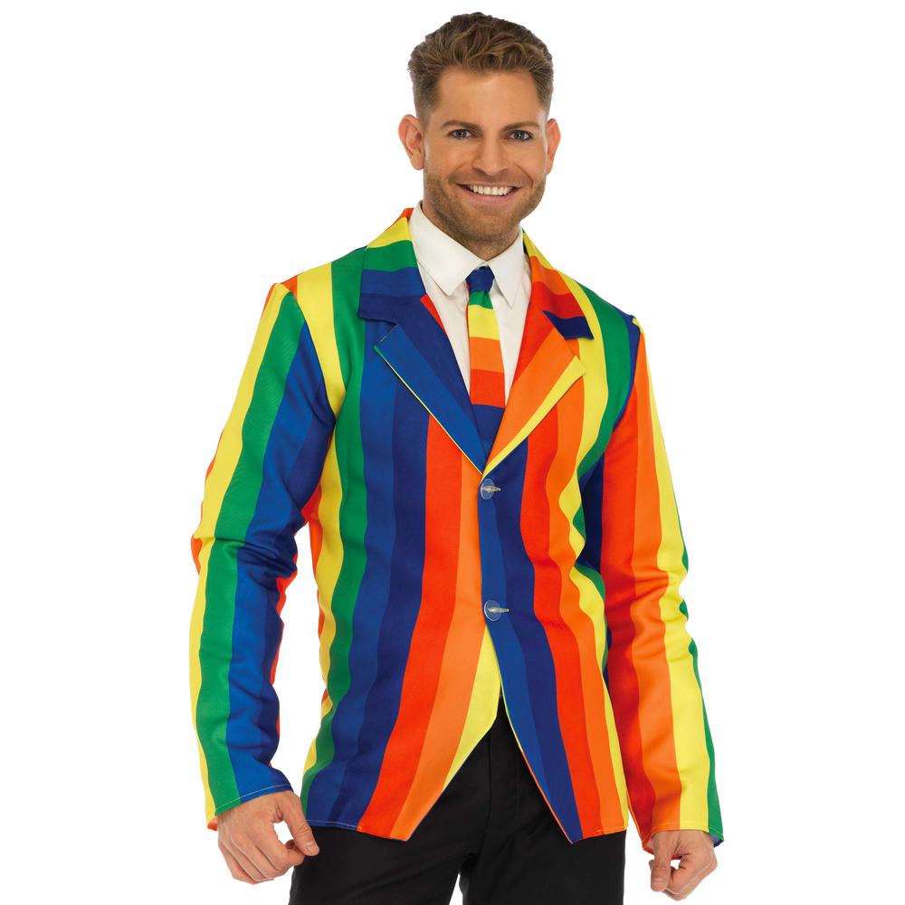 Leg Avenue - Rainbow Clown Suit Kostuum - Regenboog